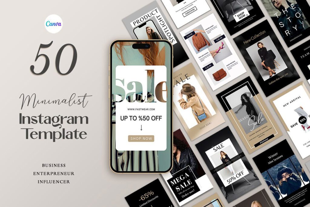 50 minimalist instagram template