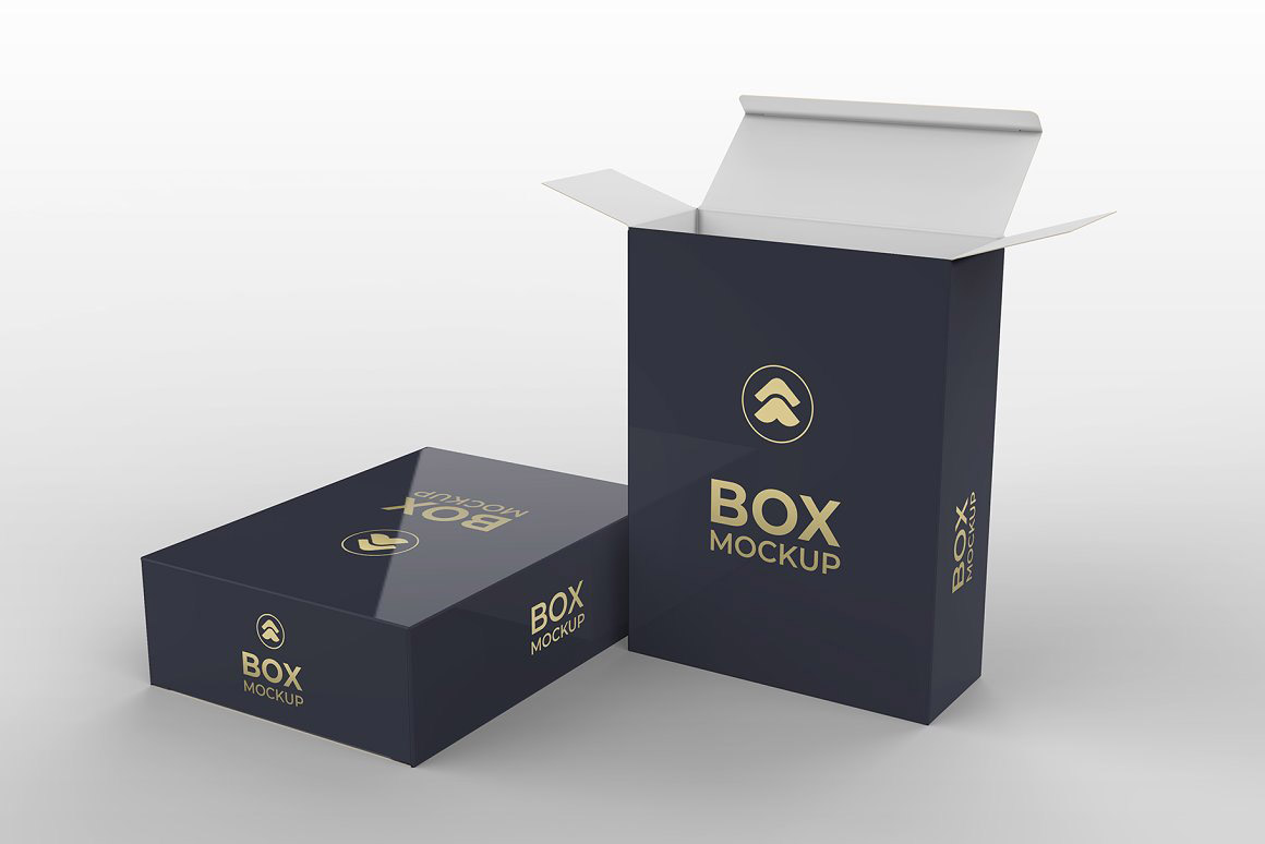 Free Gift Box Mockup — Mr.Mockup