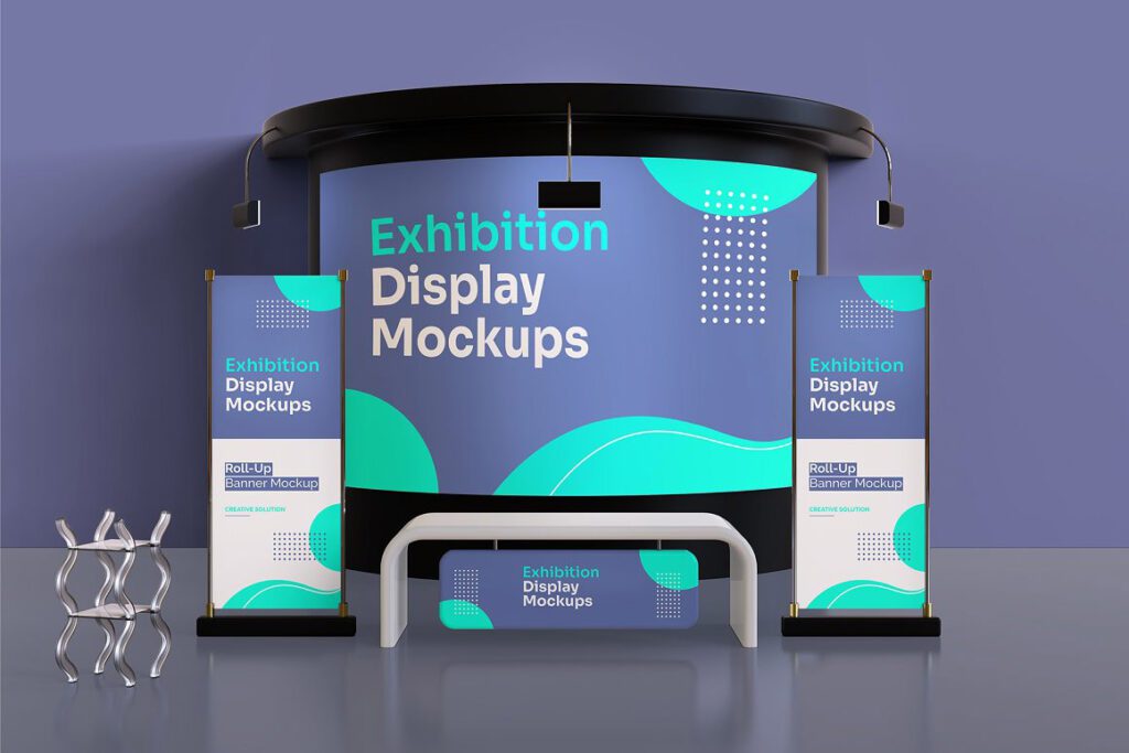 exhibition display mockup